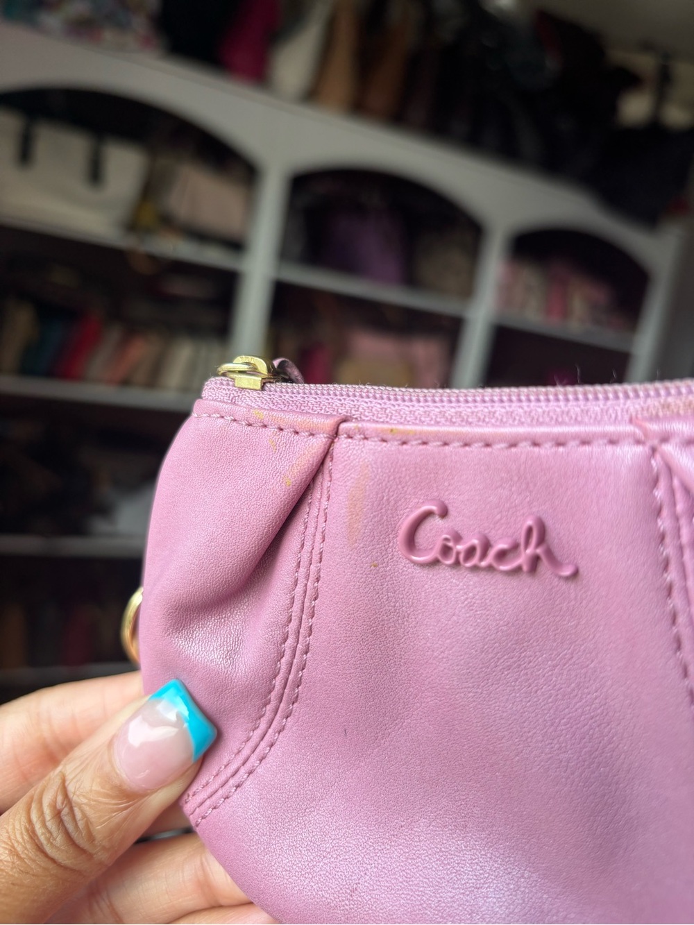 💜🌸COACH Ashley Pleated Mini Coin Purse🌸💜 - Picture 7 of 10